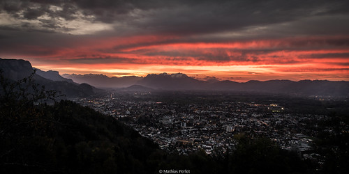 Dreiländerblick by mperlet, Sonnenuntergang, fotografiert am Oberfallenberg in Österreich.deutschland österreich sonyalpha77ii h
