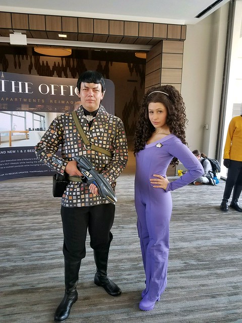 Romulan Commander and Counselor Deanna Troi