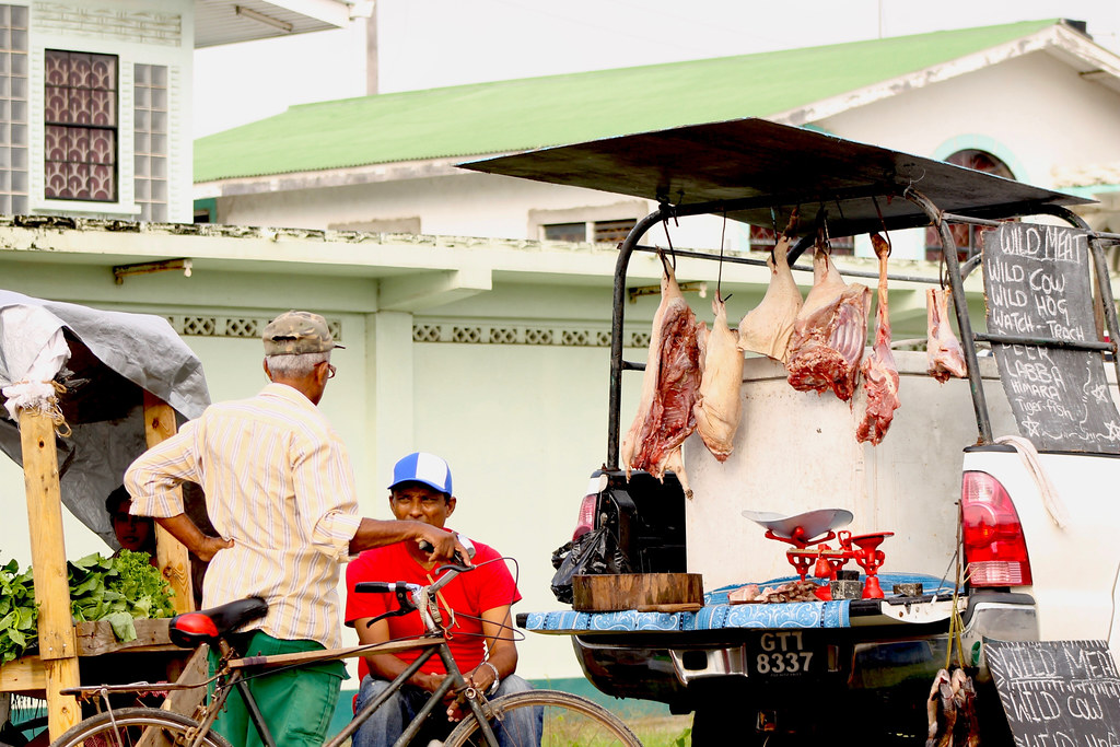 In the mornings, wildmeat is often sold in the Bartica market. If clients want it during the afternoon, they can...