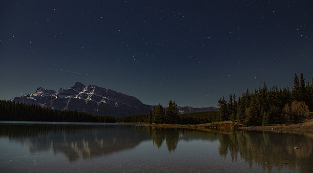 Banff Moonlight and Shooting Star
