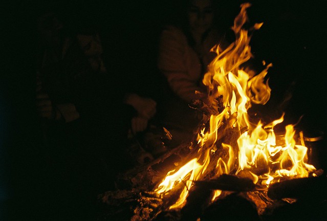 camp fire.