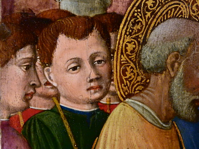 GIOVANNI FRANCESCO DA RIMINI (Attribué),1440-50 - Le Mariage de la Vierge (Louvre) - Detail 56