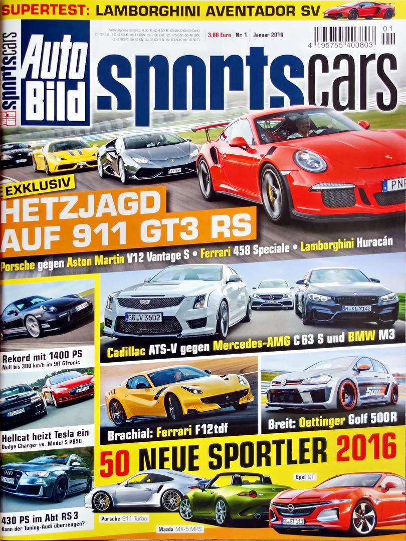 Image of Auto Bild Sportscars - 2016-01 - cover