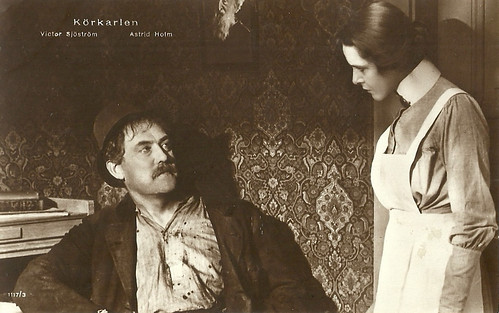 Victor Sjöström and Astrid Holm in Körkarlen