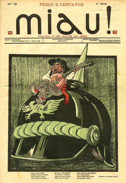 Capa de jornal humorístico português | portuguese humorous newspaper cover | Portugal 1910s | ww1