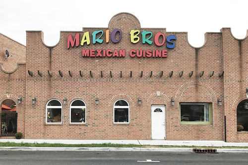 brazil indiana mexicanrestaurant mariobros sign