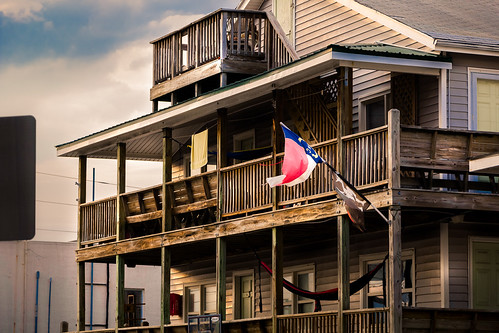 The Beach House by Nathan Nixon Photography, A beach house in Wilmington, NC.wood shack building sunset wooden northcarolina dusk us beach balcon