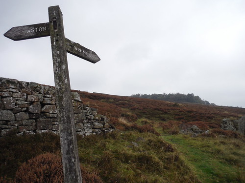 Signpost on Thornhill Carrs SWC Walk 302 - Bamford to Edale (via Win Hill and Great Ridge)