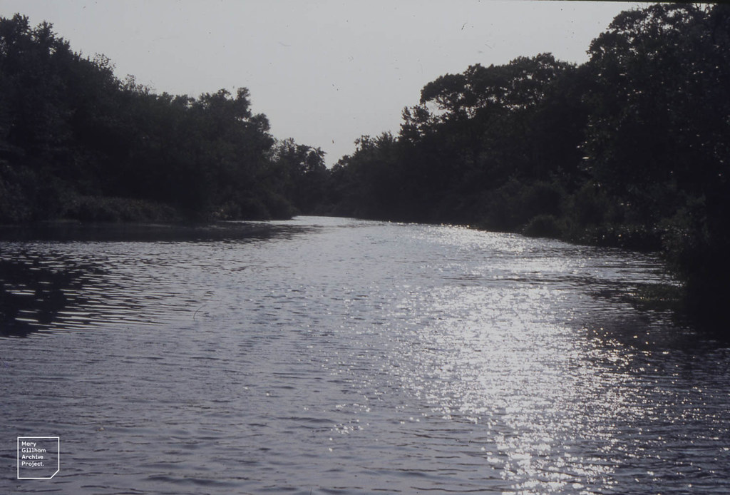 River Pawcatuck broadens between Worden Pond and Kenyon