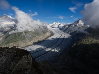 Extreme Environments: Looking towards the source of the Aletsch Glacier, Bernese Alps, Valais, Switzerland