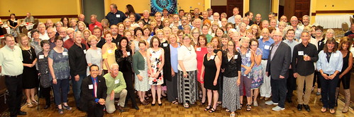 1977 Ames High School group class photo w everyone IMG_1333 2017-09-23 638pm Ames High School class of 1977  40th Reunion Sat Eve group photo take # 1 in focus good copy cropped and photoadjusted from original #AHSclassphoto #1977classphoto