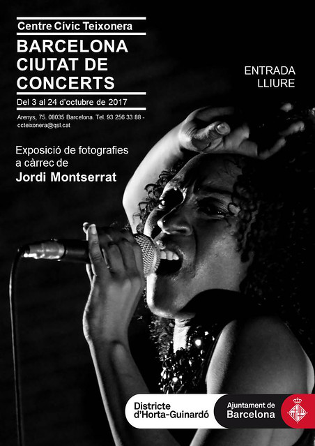 Exposició Barcelona ciutat de concerts al centre cívic Teixonera