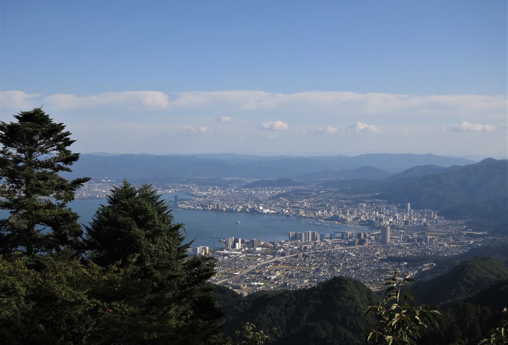 overlooking Otsu on Lake Biwa