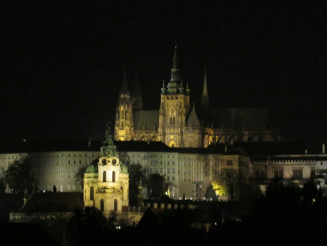 Prague at night #Praha #Prague #Praga #Nighttime #PragueCastle #petrintower #Vltava
