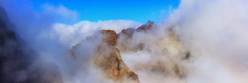 clouds madeira portugal pico do arieiro panorama landscape mountains