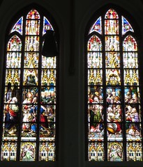 Vitraux (XIXe), église-halle gothique (XIVe-XVe) St Johannis, Lunebourg,  Basse-Saxe, République Fédérale d'Allemagne.