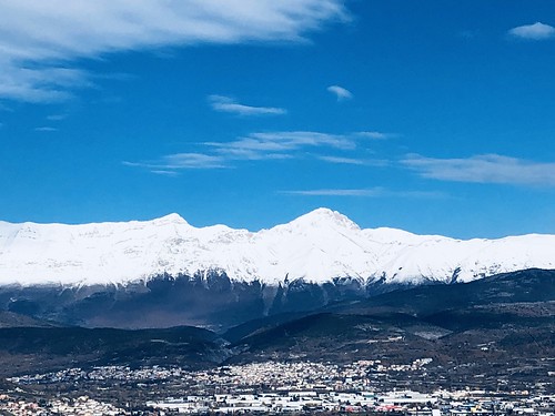 blue sky home snow abruzzo gransasso mountain