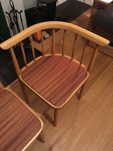 Restored 60' Chairs in Beechwood