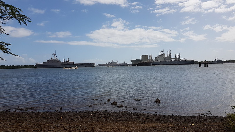 Pearl Harbour from the bike path
