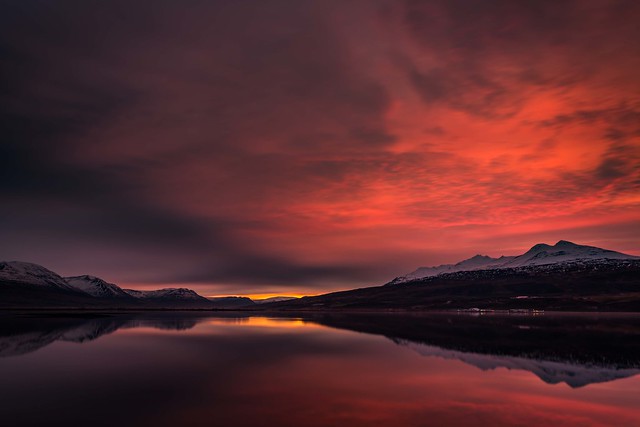 Sunset in Eyjafjordur