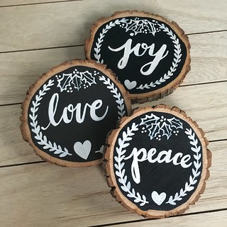 Coasters hand-painted limited to real wood