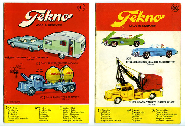 Tekno Diecast Model Catalogues 30 and 35