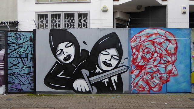 DRT, Bill Thorpe + Freedom Kult  graffiti, Camden
