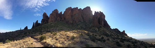 Lost Dutchman panorama of the mountain