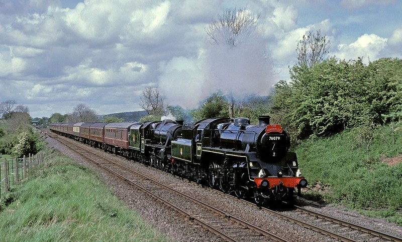 76079 and 45407 near Long Marton with the southbound Waverley of 21/5/2005
Copyright David Price
No unauthorised use
