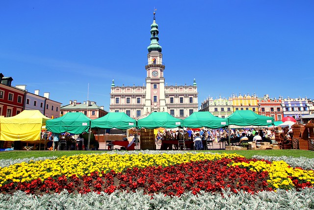 Market day in Zamosc, Poland (Unesco world heritage)