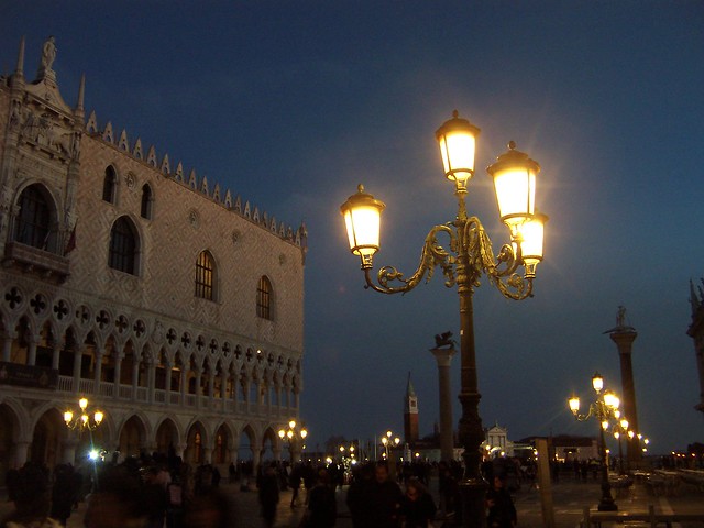 Doge's palace at dusk, Venice