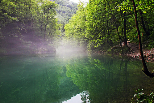 slovenija slovenia idrija lake divjejezero hiking outdoors landscape karst fog