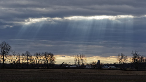 Shoot the Sky by joeldinda, Somedays you gotta.
This is the southeast corner of Roxand Township, Michigan; that farmyard's on