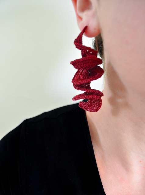 Crochet earrings - Spiral