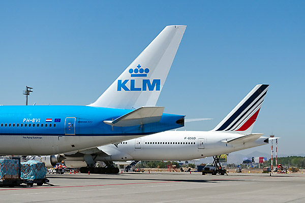 Air France KLM B777-300ER tails (KLM)