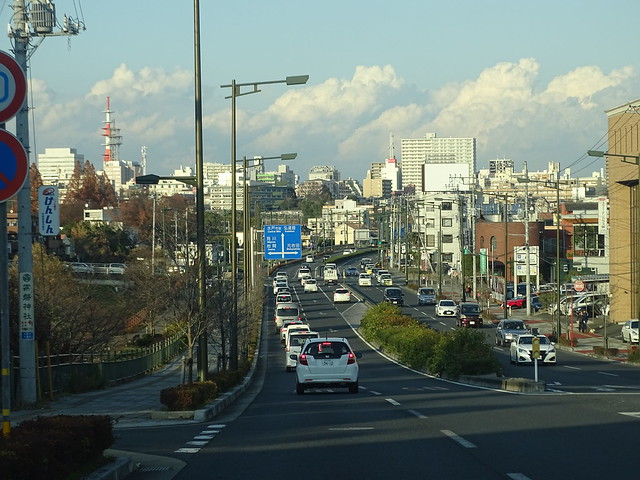 Road to Mito Station  水戸駅方面の道