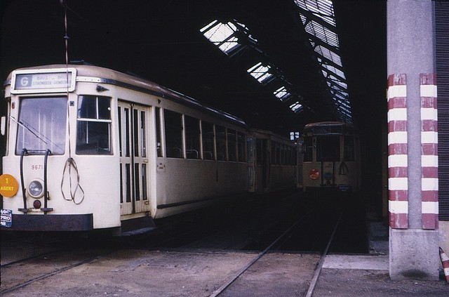 NMVB Grimbergen tram depot in 1973
