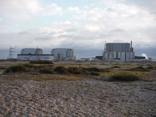 Dungeness Power Plant from Dungeness NNR SWC 154 - Rye to Dungeness and Lydd-on-Sea or Lydd or Circular (Lydd Ending)