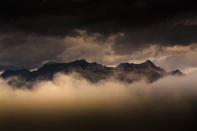 A Glimpse in the Clouds - French Pyrennes (Explored)