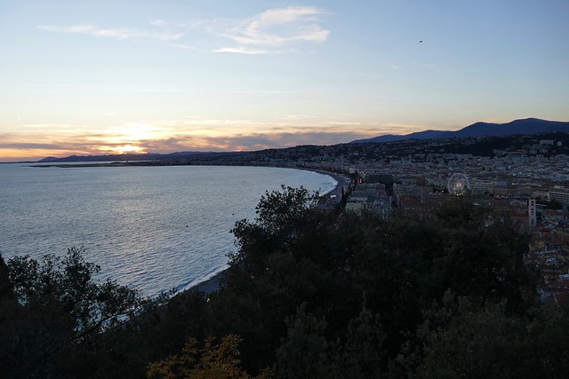 Sunset in Nice Cote d'Azur France