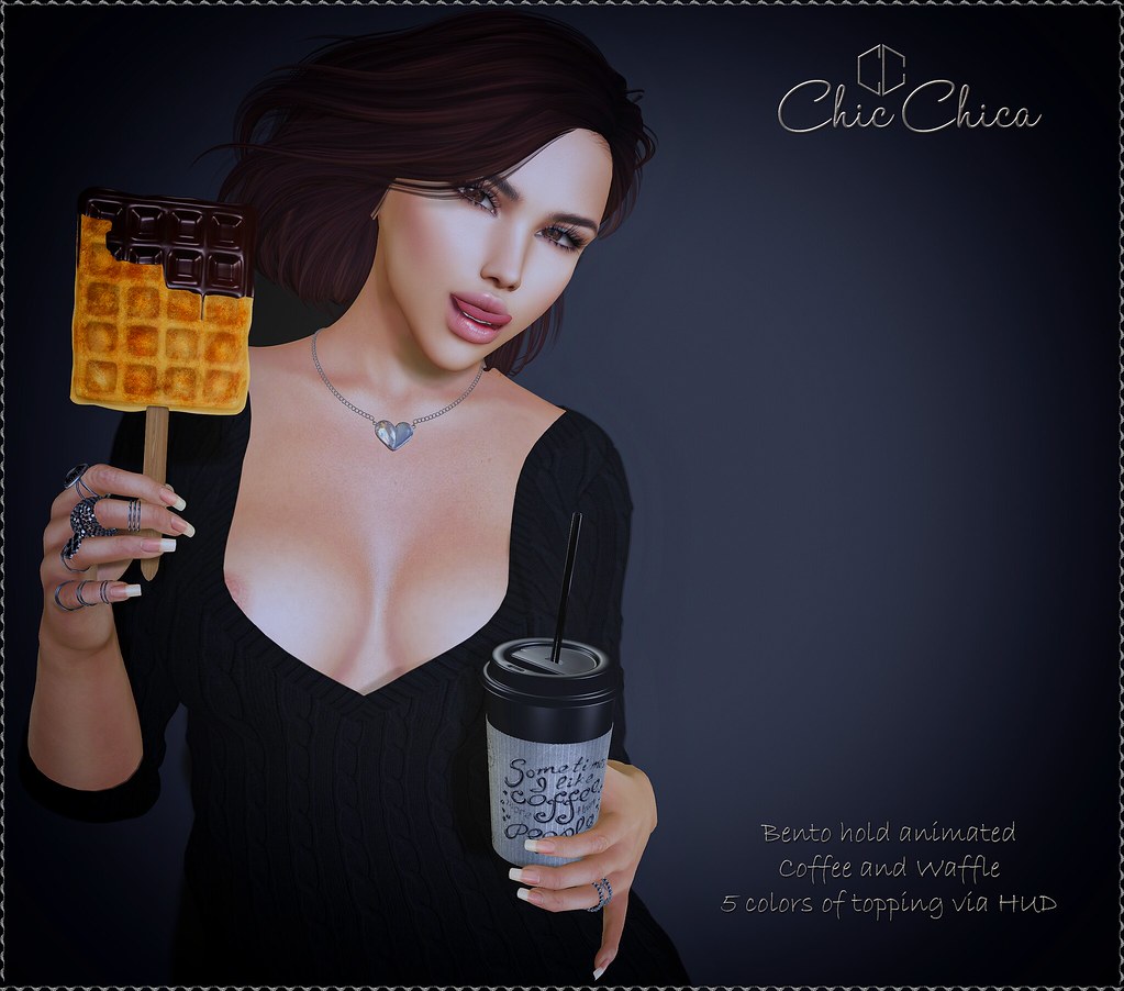 Waffle and coffee by ChicChica 70 lindens for The Saturday Sale