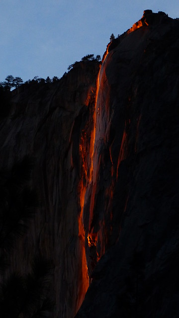 Horsetail falls - firefall at sunset