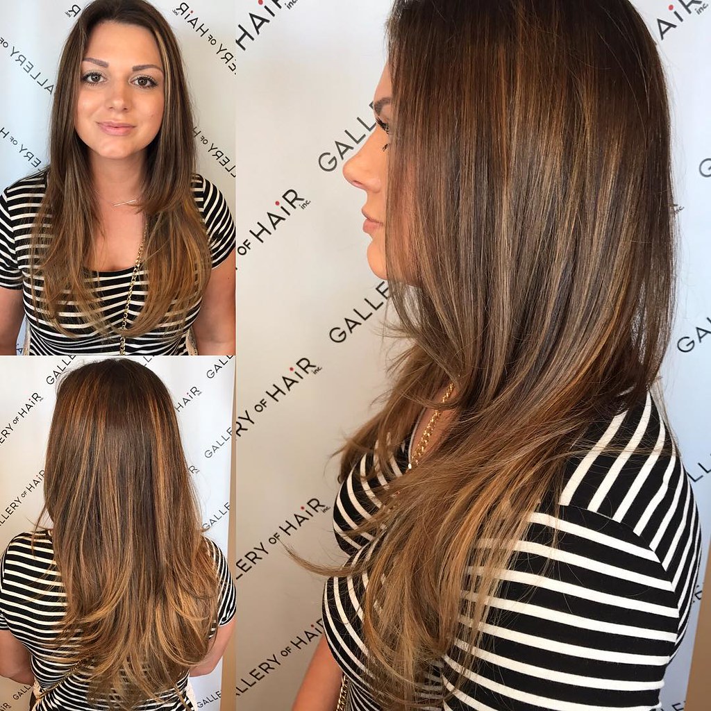 Long Layered Blowout with Soft Bronde Balayage | See how to … | Flickr