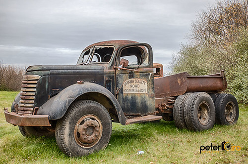 Ottawa County, IL Road Commission Dump Truck - GMC by Peter Ciro Photography, Ottawa County, IL Road Commission Dump Truck - GMCillinois oldcars oldtruck ottawa abandoned cars bu