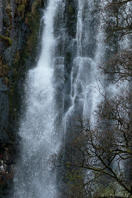 Pistyll Rhaeadr Waterfall, Close Up