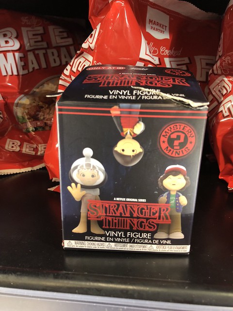 Stranger Things Funko Mystery Minis chilling with the meatballs.