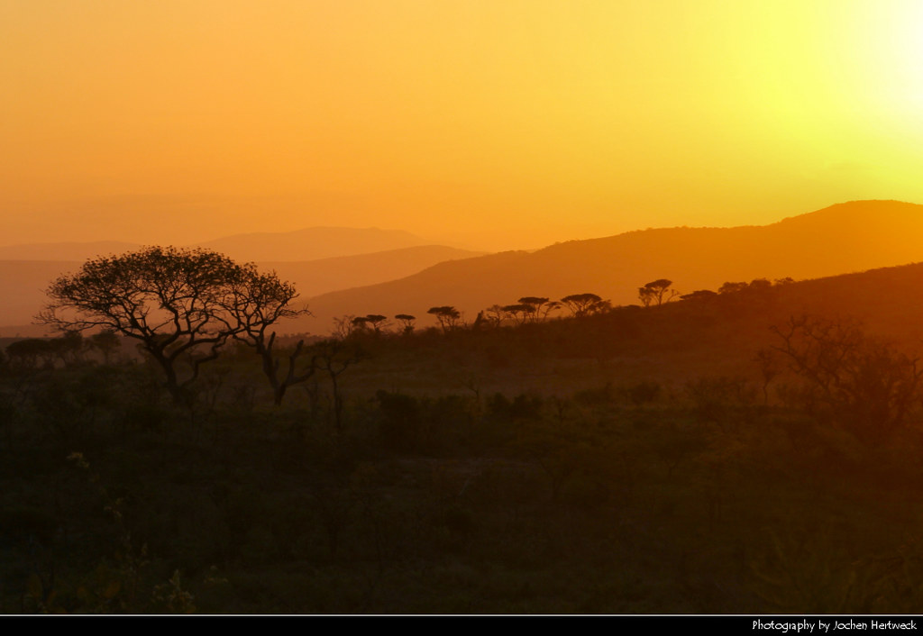 Sunset, Hluhluwe-iMfolozi National Park, South Africa