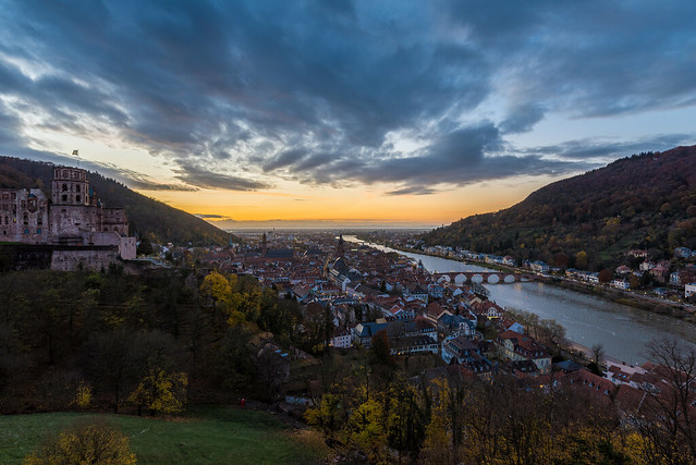 Heidelberg zur Goldenen Stunde (HDR)