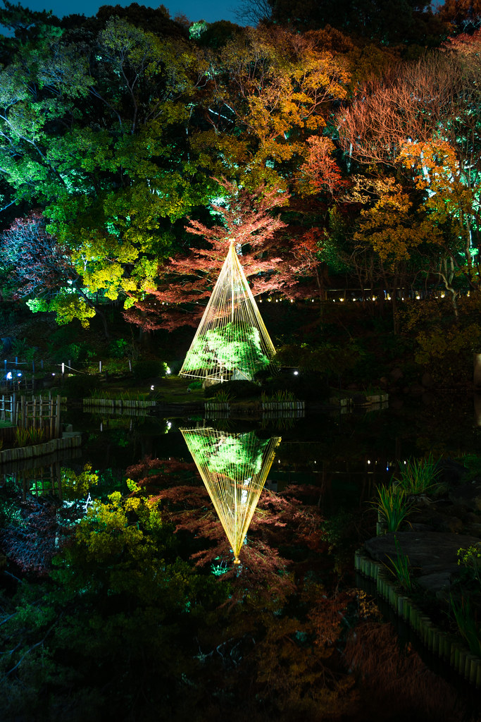 Higo-Hosokawa Garden at Night
