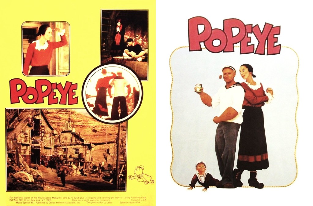 Popeye (1980 / Paramount) front & back covers
